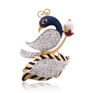 Designer Ring with Certified Diamonds in 18k Yellow Gold - LR1273P